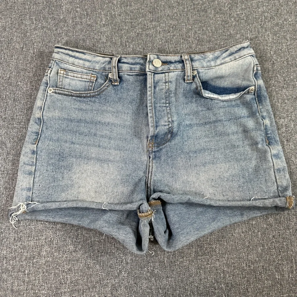 Lucky Brand Lucky You Denim Shorts Women's Size 6/28 Light Wash Stretch Jean Y2K - Picture 4 of 6